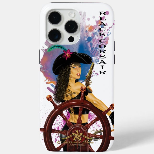 Lady Black Corsair Case-Mate iPhone Case (Back)