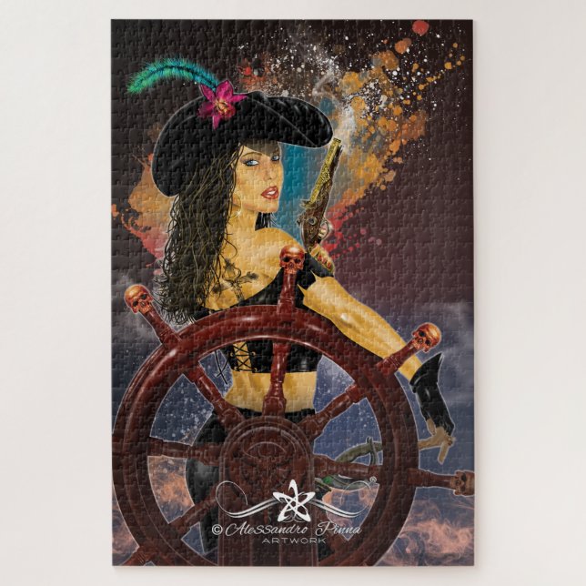 Lady Black Corsair Jigsaw Puzzle (Vertical)
