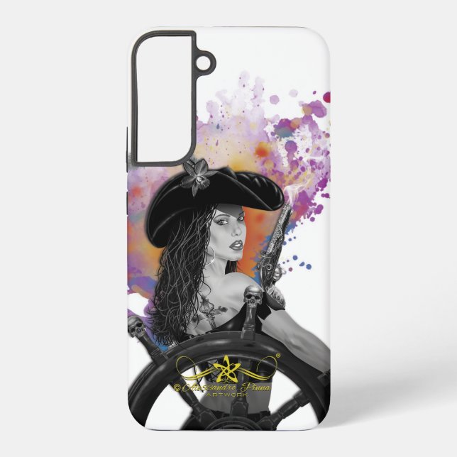Lady Black Corsair Samsung Galaxy S22+ Case (Back)