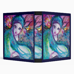 LADY BLUE MASK Venetian Masquerade Binder