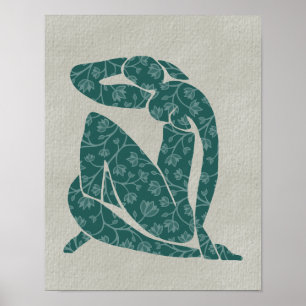 Lady Blue Matisse Revisité Imprimer Poster Papier