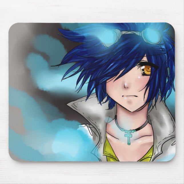 Lady Blue Mouse Pad (Front)