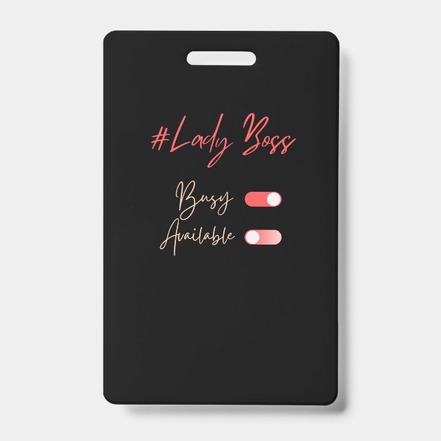 Lady Boss Badge (Front)