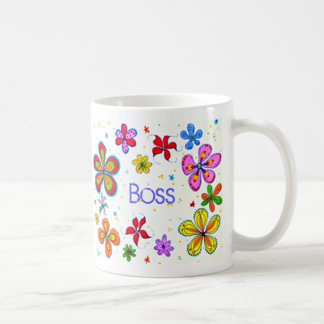 Lady Boss, Big Flowers Coffee Mug (Droite)