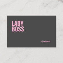 Lady Boss Bold business card template -