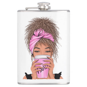 Lady Boss Life, Boss Babe Woman T-Shirt Grocery Ba Hip Flask