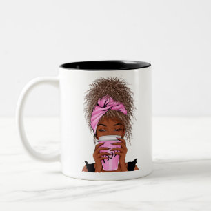 Lady Boss Life, Boss Babe Woman Two-Tone Coffee Mug