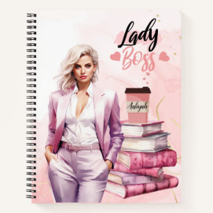 Lady Boss Pink business woman Notebook
