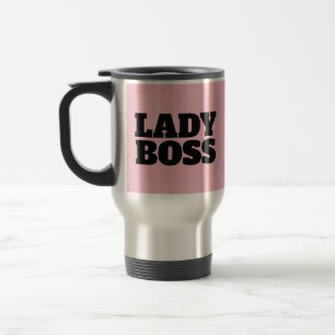 LADY BOSS PINK TRAVEL COFFEE MUGS