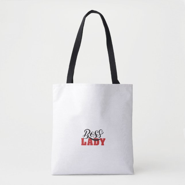 Lady Boss – Strong Confident Woman Design Tote Bag (Front)