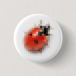 Lady Bug 1 Inch Round Button
