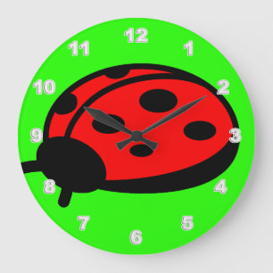 Lady Bug Acrylic Wall Clock