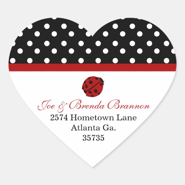 Lady Bug Address Stickers (Front)