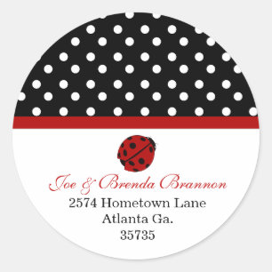 Lady Bug Address Stickers