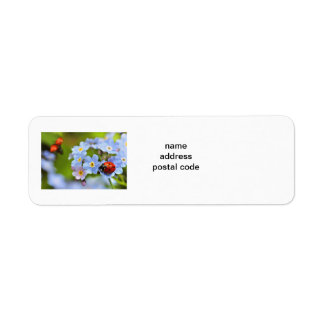 lady bug and flower 30 return address labels