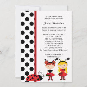 Lady Bug Baby Shower Invitation