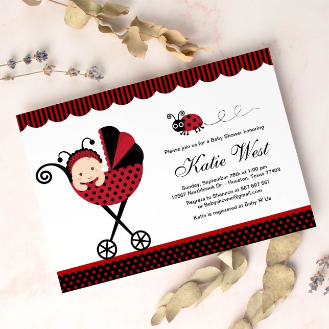 Lady Bug Baby Shower Invitation (Creator Uploaded)
