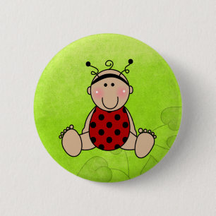 Lady Bug Baby Shower Party Favours 2 Inch Round Button