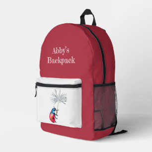 Lady Bug Backpack with customizable name