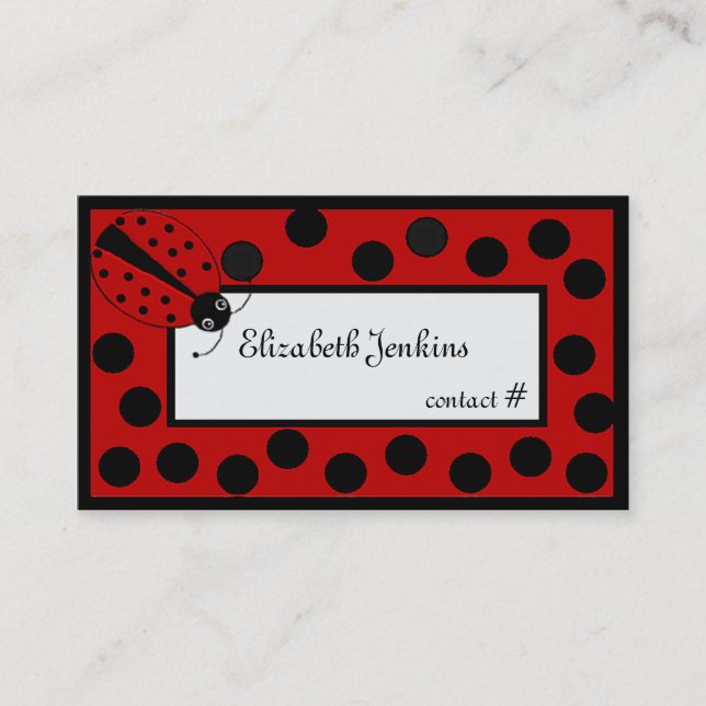 Lady Bug calling Card (Front)