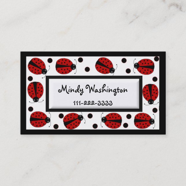 Lady Bug calling Card (Front)