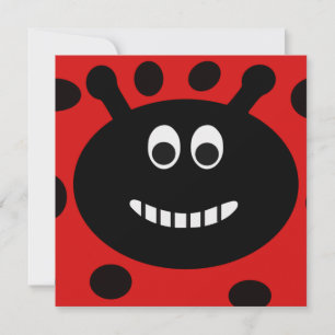 Lady Bug Childrens Birthday Party Invitations