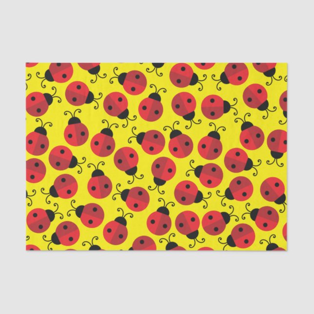 Lady Bug Cute 1st Birthday Party Tissue Paper (Front)