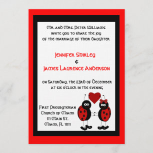 Lady Bug Faire-part de mariage