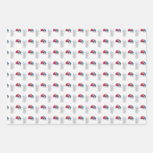 Lady bug/ heart wrapping paper bundle