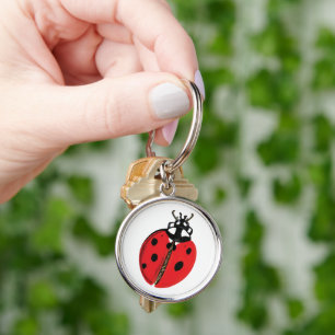 Lady Bug Illustration Keychain