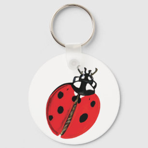 Lady Bug Illustration Keychain