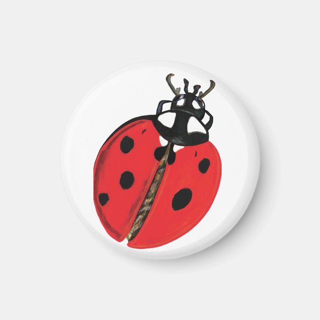Lady Bug Illustration Magnet (Front)