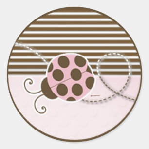 Lady Bug in Pink Sticker