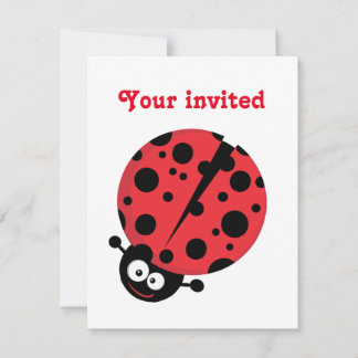 Lady Bug Invitation d'anniversaire