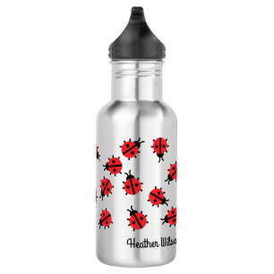 Lady Bug Kids Water Bottle with Name