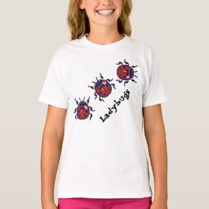 Lady bug, Livestock Yellow Pixel-Art shirt