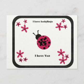 Lady Bug Love Postcard