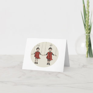 Lady Bug Marrionettes Card
