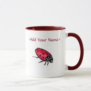 Lady Bug Mug (Personalize with Name)