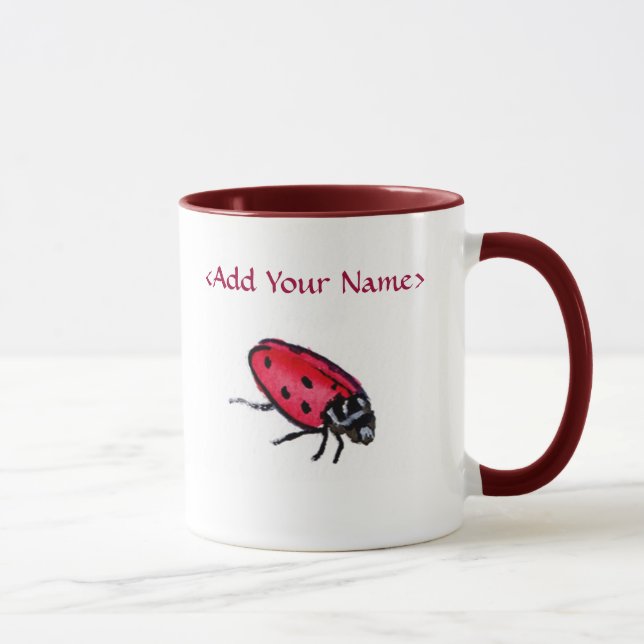 Lady Bug Mug (Personnaliser avec le nom) (Droite)