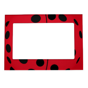 Lady Bug Red and Black Design Magnetic Picture Frame