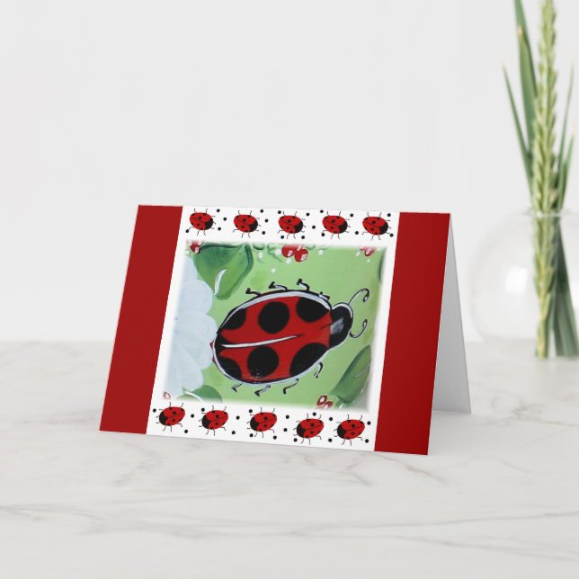 Lady-Bug Thank You Card (Front)