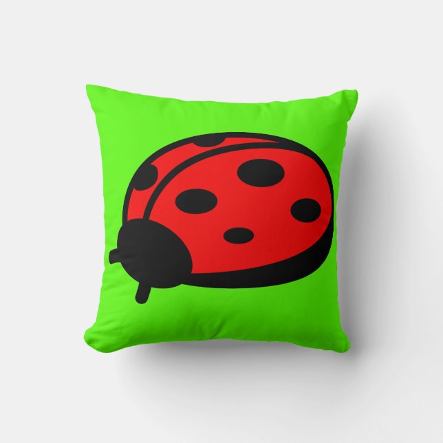 Lady Bug Throw Pillow (Front)