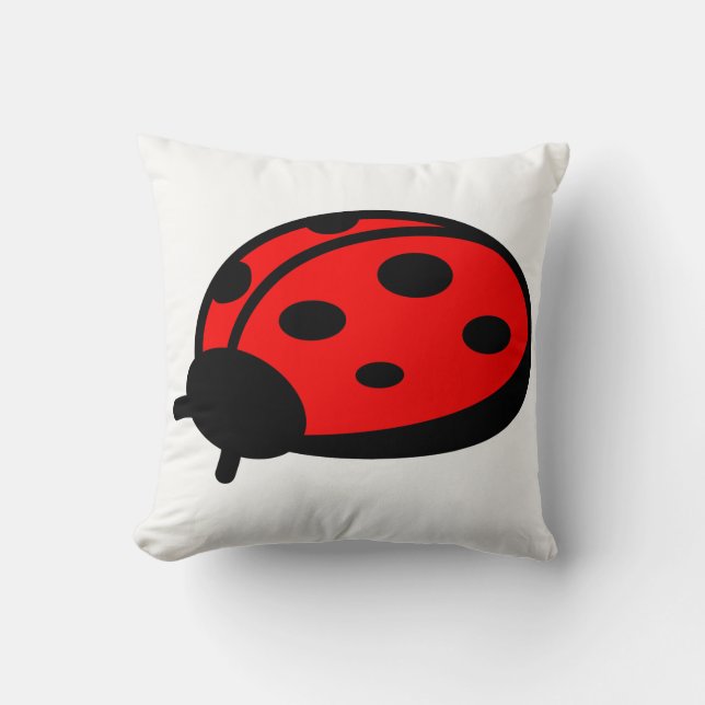 Lady Bug Throw Pillow (Front)