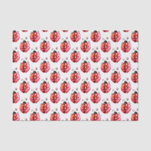Lady Bug Watercolors Illustration Seamless Pattern Tissue Paper