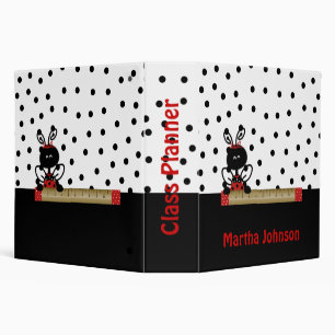 Lady Bug with Ruler Teacher's Class Planner Binder
