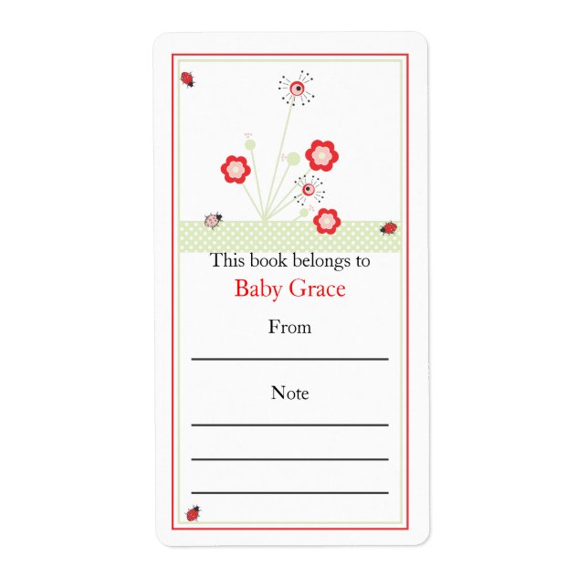 Lady Bugs Bookplate (Front)