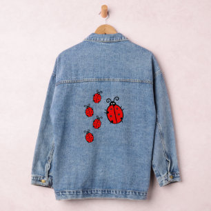Lady Bugs Design Denim Veste