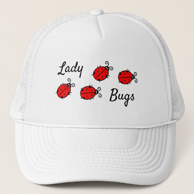 Lady Bugs Design Trucker Hat (Front)