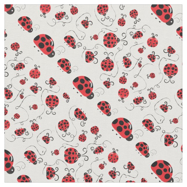 Lady Bugs  Everywhere Fabric (Close Up)